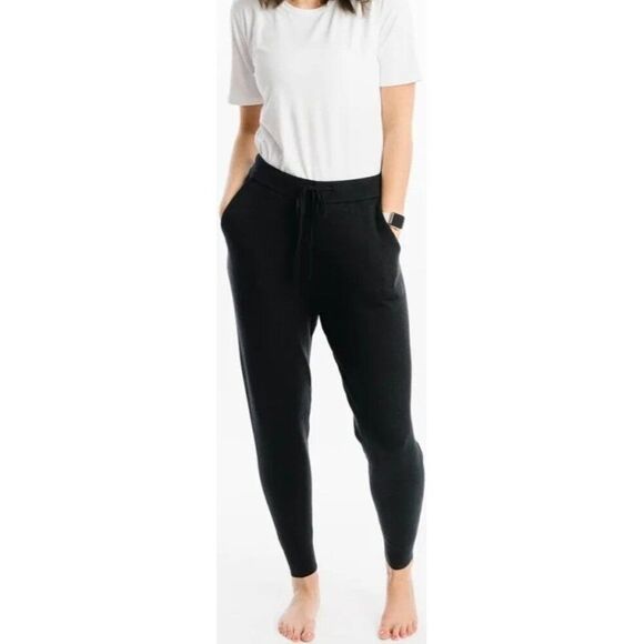 Zyia Active Women's Black Soft n Warm Joggers Sweater Ribbed Knit Size Small - Picture 1 of 13